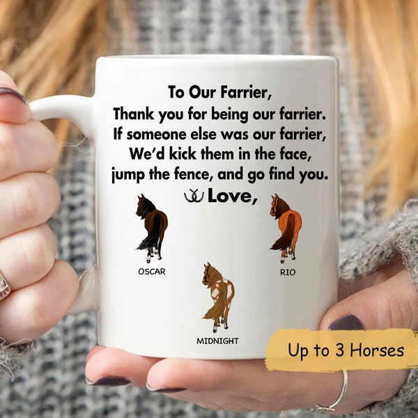 Personalized Coffee Mug | Gift For Farrier From Your Horse To My Farrier Coffee Mug, Farrier's Gift, Funny Coffee Mug, Horse Lovers Mug