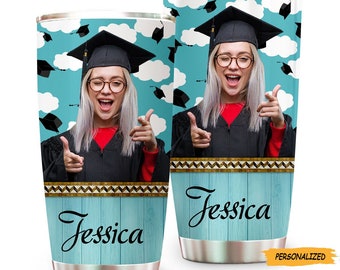 Personalized Custom Photo Graduation Tumbler, Funny Graduation Gift , Custom Graduate Tumbler, College Grad Gift, Gift For Her, Him