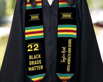 Personalized Class of 2026 Graduation Stole, Black Grads Matter Personalized Sash Gift, Custom Name Graduation Sash Gift, Graduation Sash