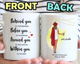 Personalized Graduation Girl Custom Mug, Graduation Gift For Her, Congratulations Gift, Custom Graduation Mug For Her With Name
