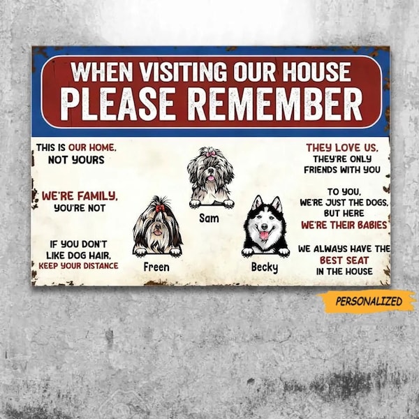 Dog House Rules Etsy