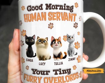 Cats Make Everything Softer, Personalized Cat Custom Mug, Birthday Gifts For Cat Lovers, Cat Mom And Dad, Cat Owner Gifts