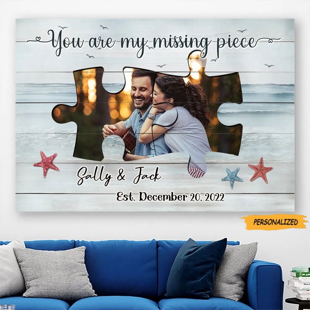 You Are My Missing Piece Couple Gift Personalized Poster - Woohops