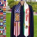 Custom Personalized Class of 2022 Stole, Mixed Country Flag Graduation Stoles Sash, Graduation Stole Gift, Custom Photo Graduation Sash Gift