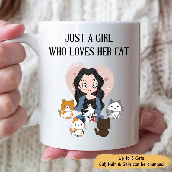  Cute Karma es una taza de gato, regalo para los amantes de los  gatos, taza de café para gatos Smug con texto en inglés, regalo de  cumpleaños para mamá de gato
