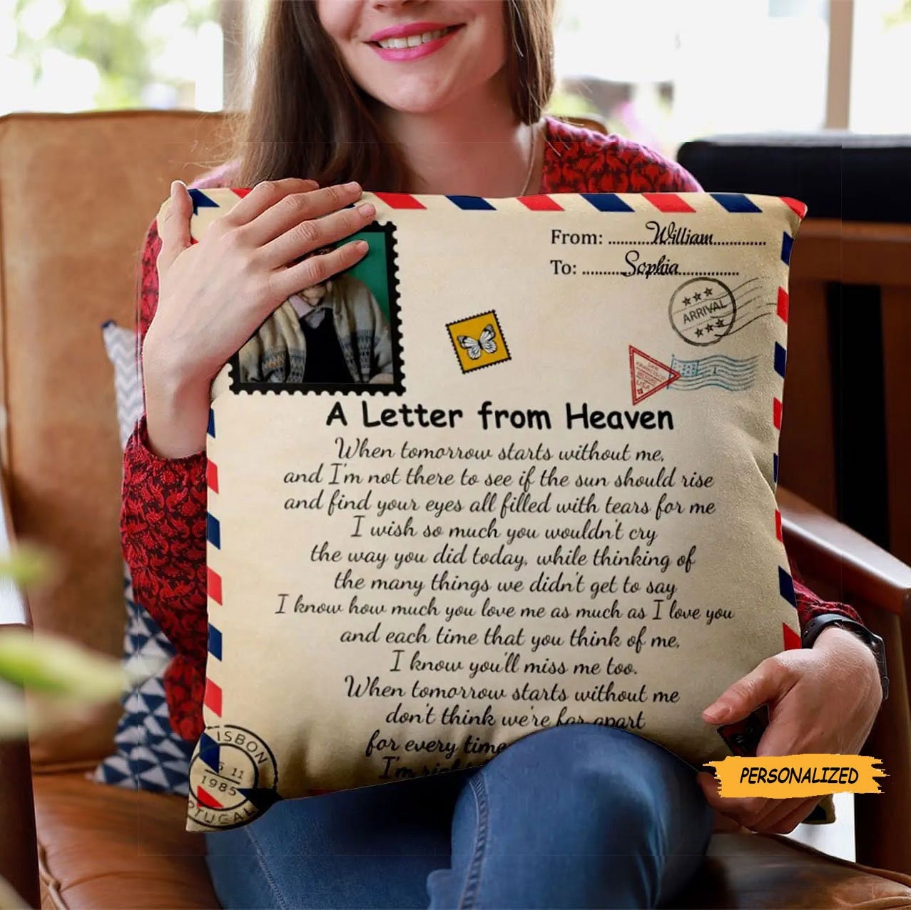 Pawfect House A Hug From Heaven, Personalized Memorial Pillows With