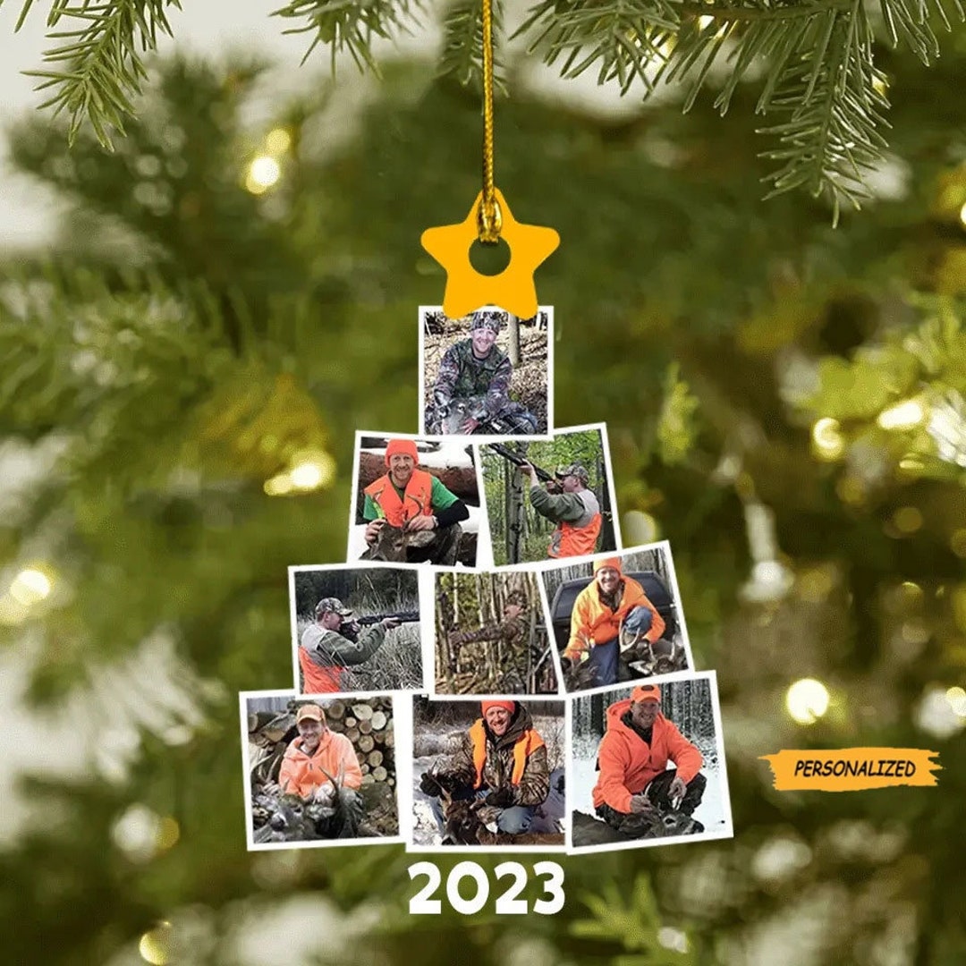 Photo Hunting Christmas Tree Personalized Acrylic Photo - Etsy