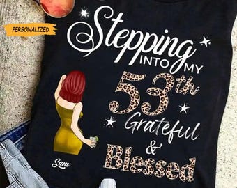 Stepping Into My 53rd Birthday, Personalized Custom Birthday T Shirt, Vintage 1973 Shirt, 53rd Birthday Unique 53rd Birthday Ideas