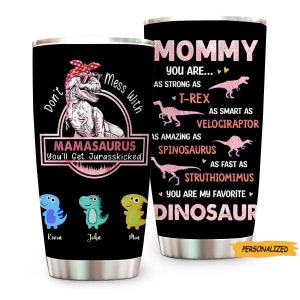 Christmas Presents For Mom, Mom Christmas Gifts from  Daughters, Holiday Gifts For Mom From son, Gifts Ideas For Mom Birthday -20  Oz Mamasaurus Tumbler For Wife, New Mom: Wine Glasses