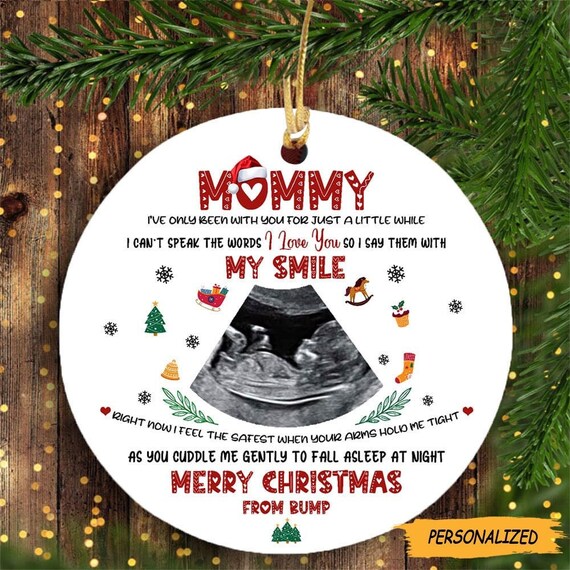 Joyeux Noël personnalisé de lornement de bosse, cadeau photo déchographie  personnalisé pour maman à être, cadeau de nouvelle maman, cadeau de maman  enceinte -  Canada