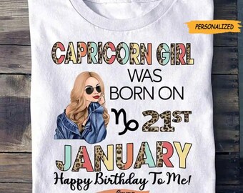 Personalized Custom Birthday T Shirt, Capricorn Zodiac T Shirt, Capricorn Birthday Shirt, Capricorn T Shirts For Ladies, Capricorn Queen