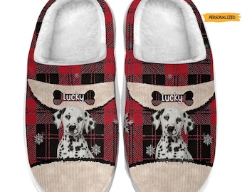 Dog Photo Christmas Personalized Slippers, Gift for Dog Lover, Dog Owner Gift, Dog Mom, Dog Dad, Custom Photo Dog Slippers, Funny Dog Gift,