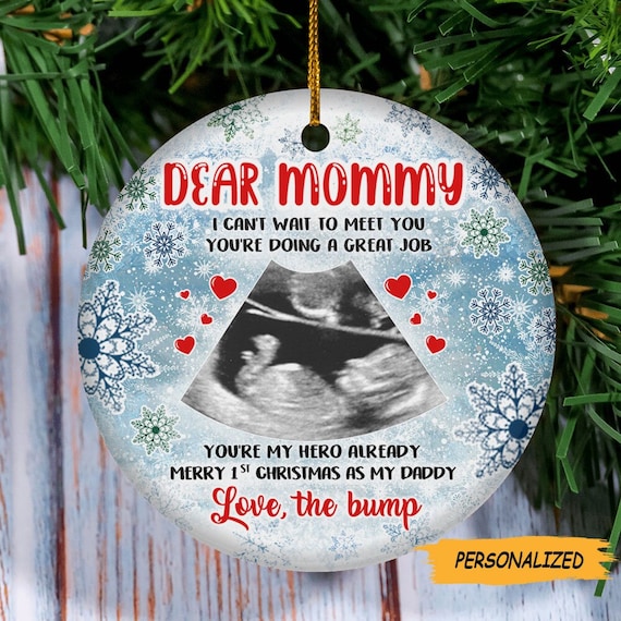 Personalized First Time Mom Christmas Gifts From the Bump Photo