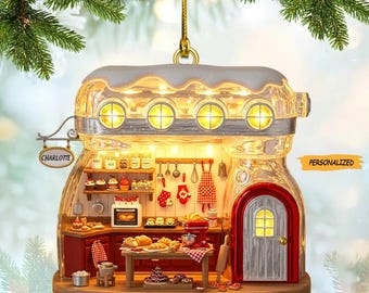 Personalized Baking Mixer Cozy Custom 2D Flat Acrylic Ornament, Christmas Gift For Baking Lovers, Baker, Christmas Gift