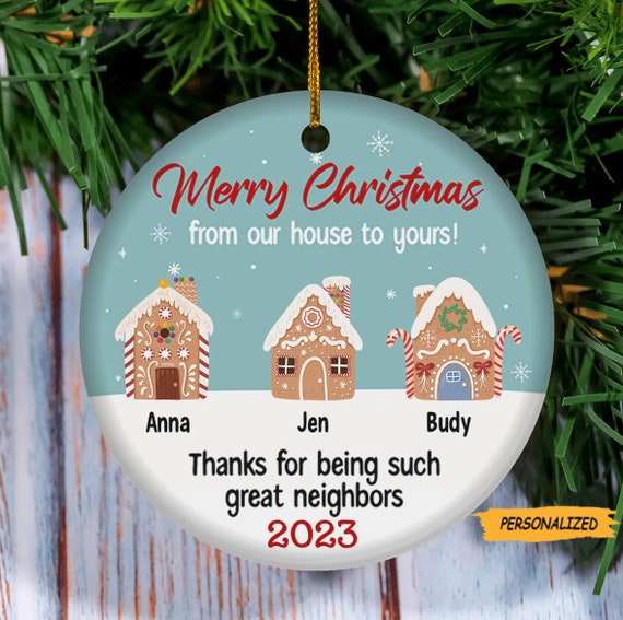 Merry Christmas From Our House To Yours Personalized Ceramic