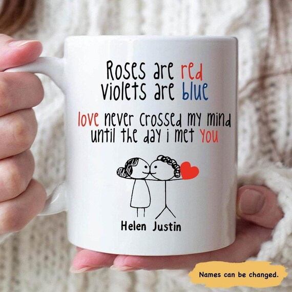Roses Are Red True Crime Poetry Accent Coffee Mug, 11oz