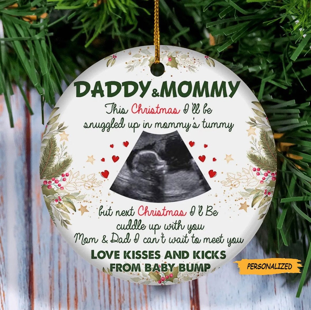 Personalized Ultrasound Photo Christmas Ornament, Custom Sonogram Photo ...
