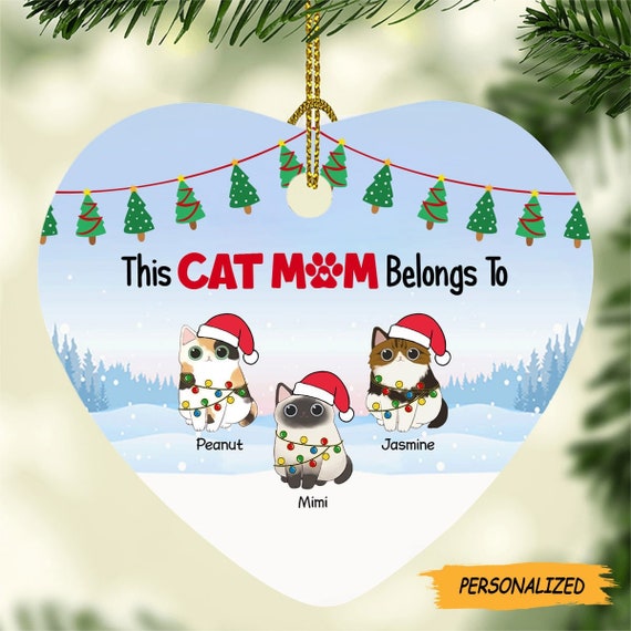 Cat mom christmas ornament Clearance