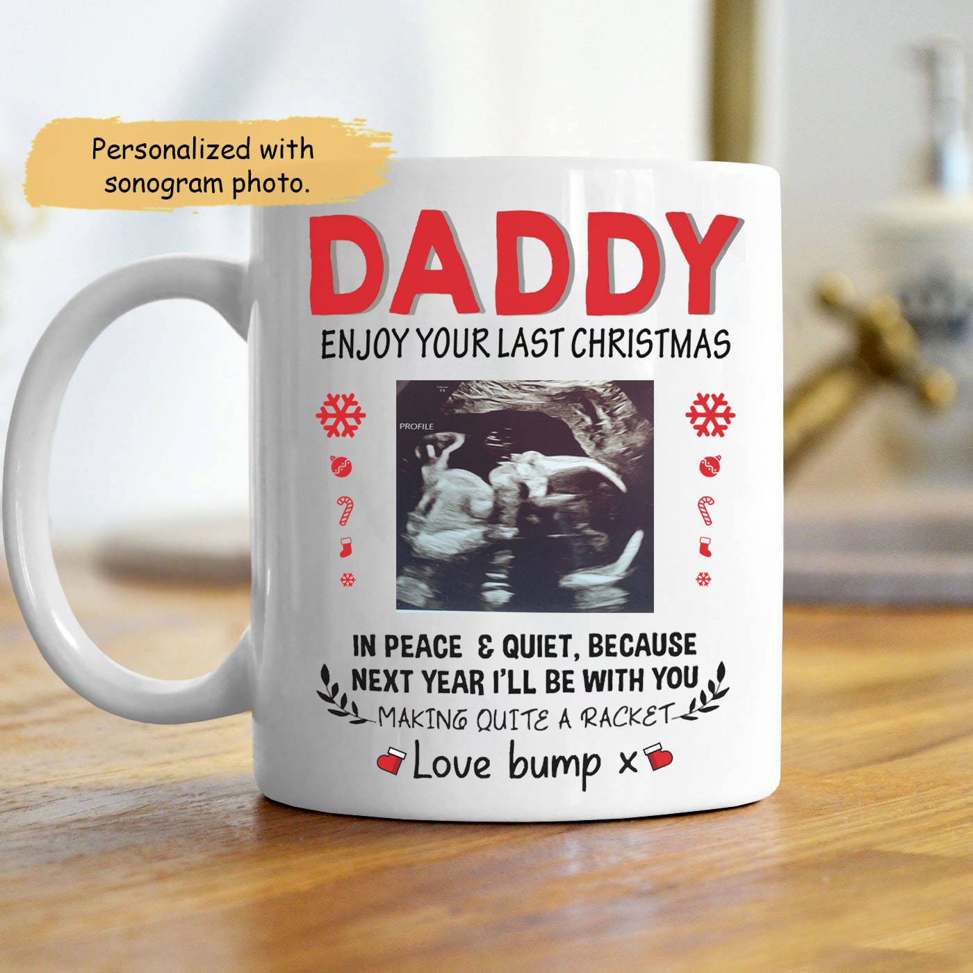 Soon To Be Dad Mug, Message from the Bump Father's Day Gift