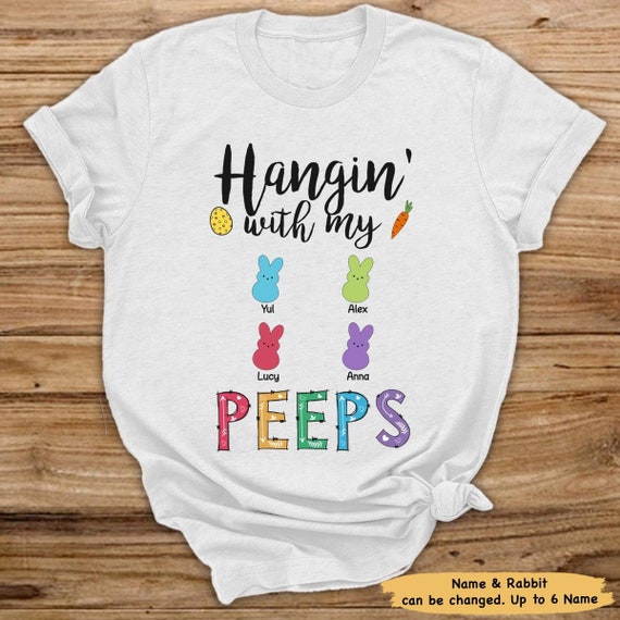 Hangin With My Peeps Marshmallows Lovers Happy Easter T-Shirt Hangin With My Peeps Marshmallows Lovers Happy Easter T-Shirt