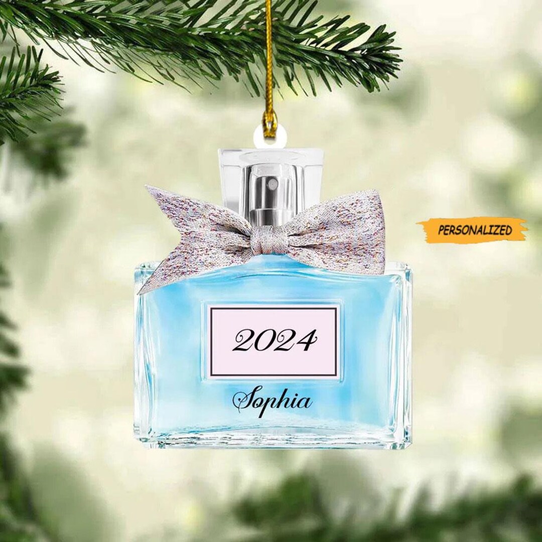Personalized Perfume Bottle Christmas Ornament, Gift for Perfume Lovers ...