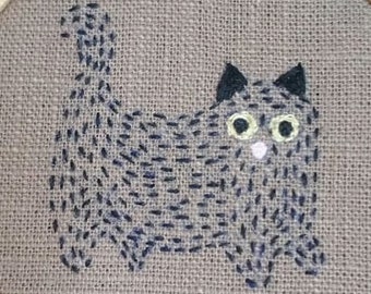 Broderie Avec Chats Etsy