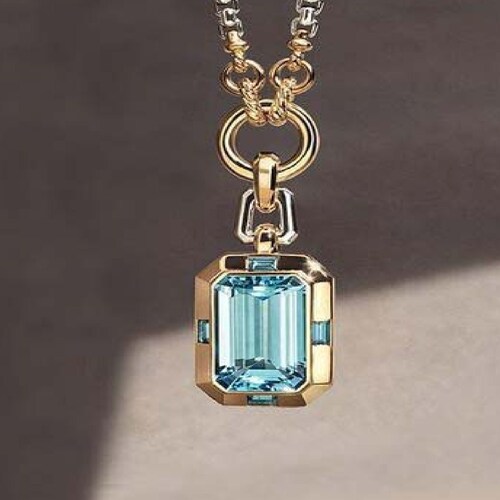 Light Blue Topaz Pendant 925 Sterling Silver Pendant 3.5ct - Etsy