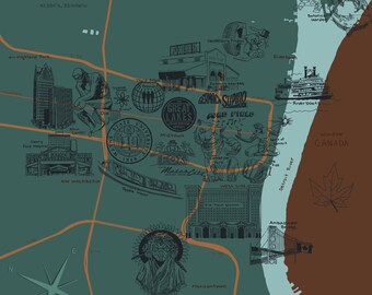 Map of detroit