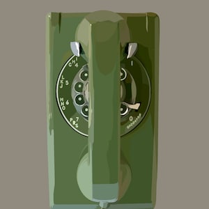 Vintage Telephone Print