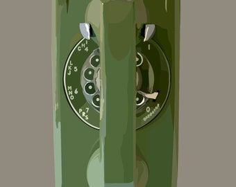 Vintage Telephone Print