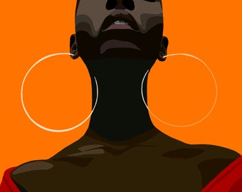 Woman with Hoops