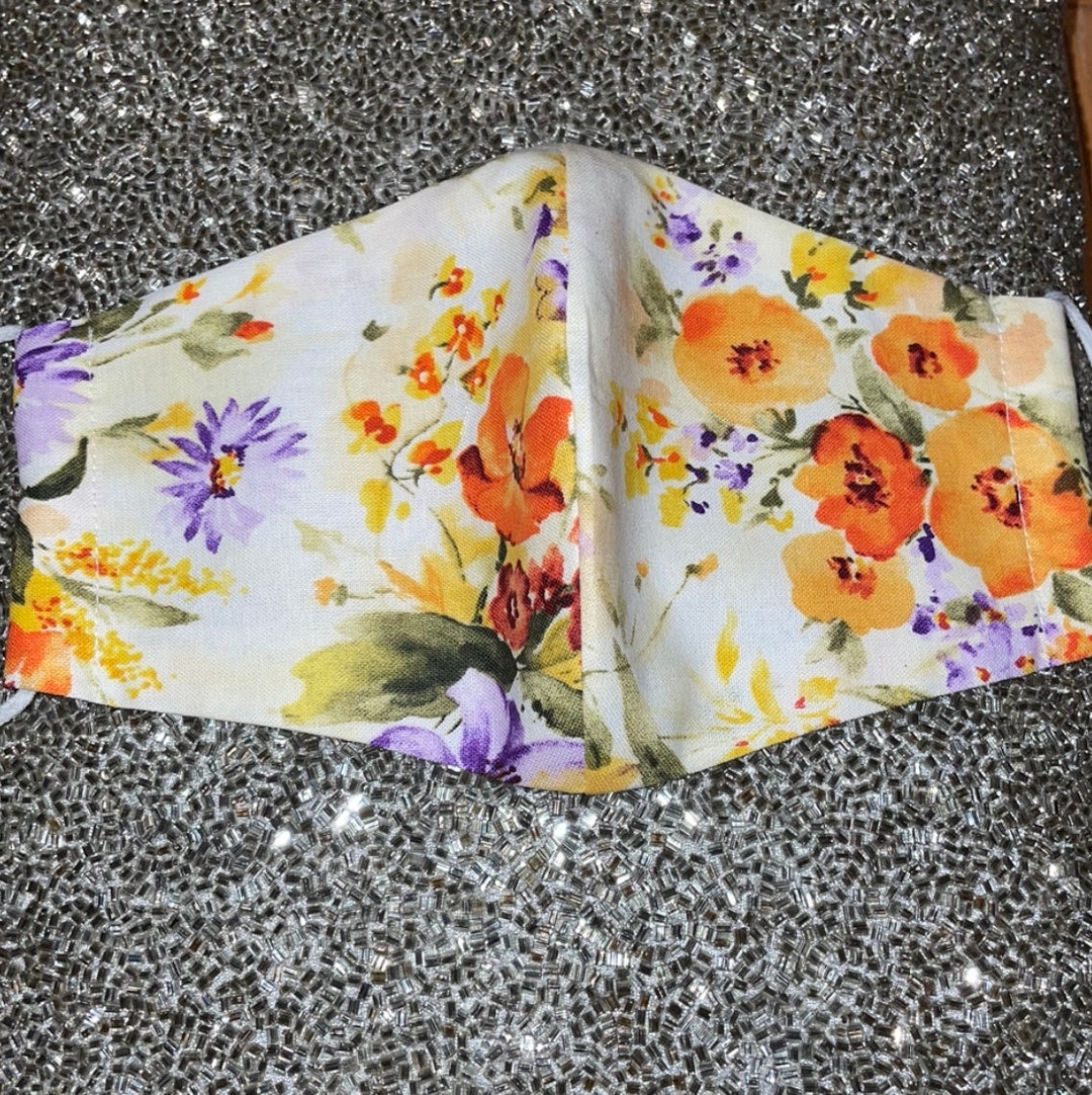 Springtime Floral Mask - Etsy