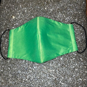 Lime Green Satin Mask