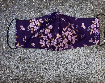 Purple Floral Mask