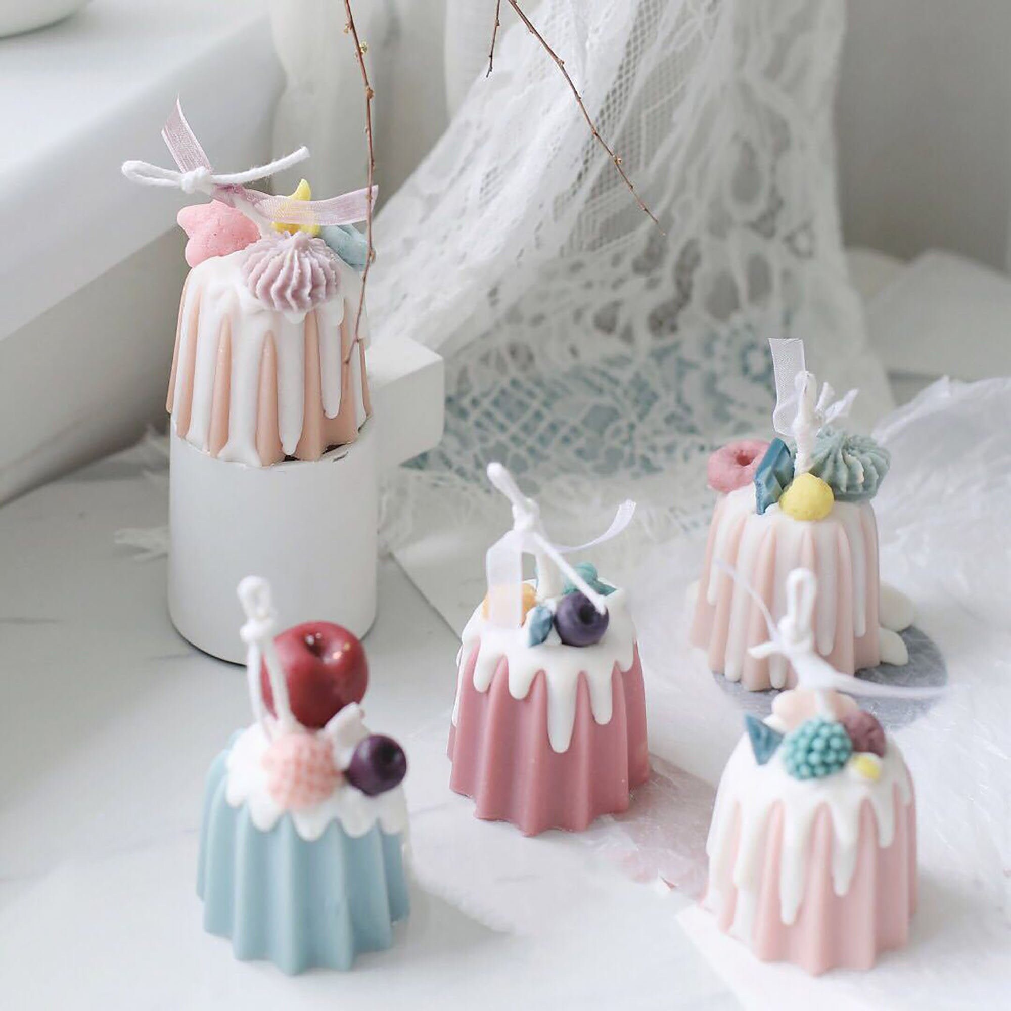 Silikon Fondantform Silikon Formen Backen Bakeware Form-Kerzen DIY 3D-Silikon-Form-Form f/ür Handwerk Ornamente Kleinen Silikon Kerze Seifenherstellung Schimmelpilze Kuchen