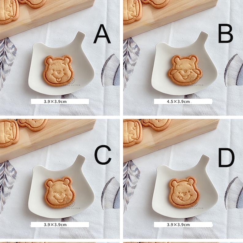 16 types Cute Cartoon Pooh Butter Animal Cookie Mold,Cookie Cutter Cake Mold,Fondant Decorating Cutter,Paste Tools Cupcake Cake Accessories