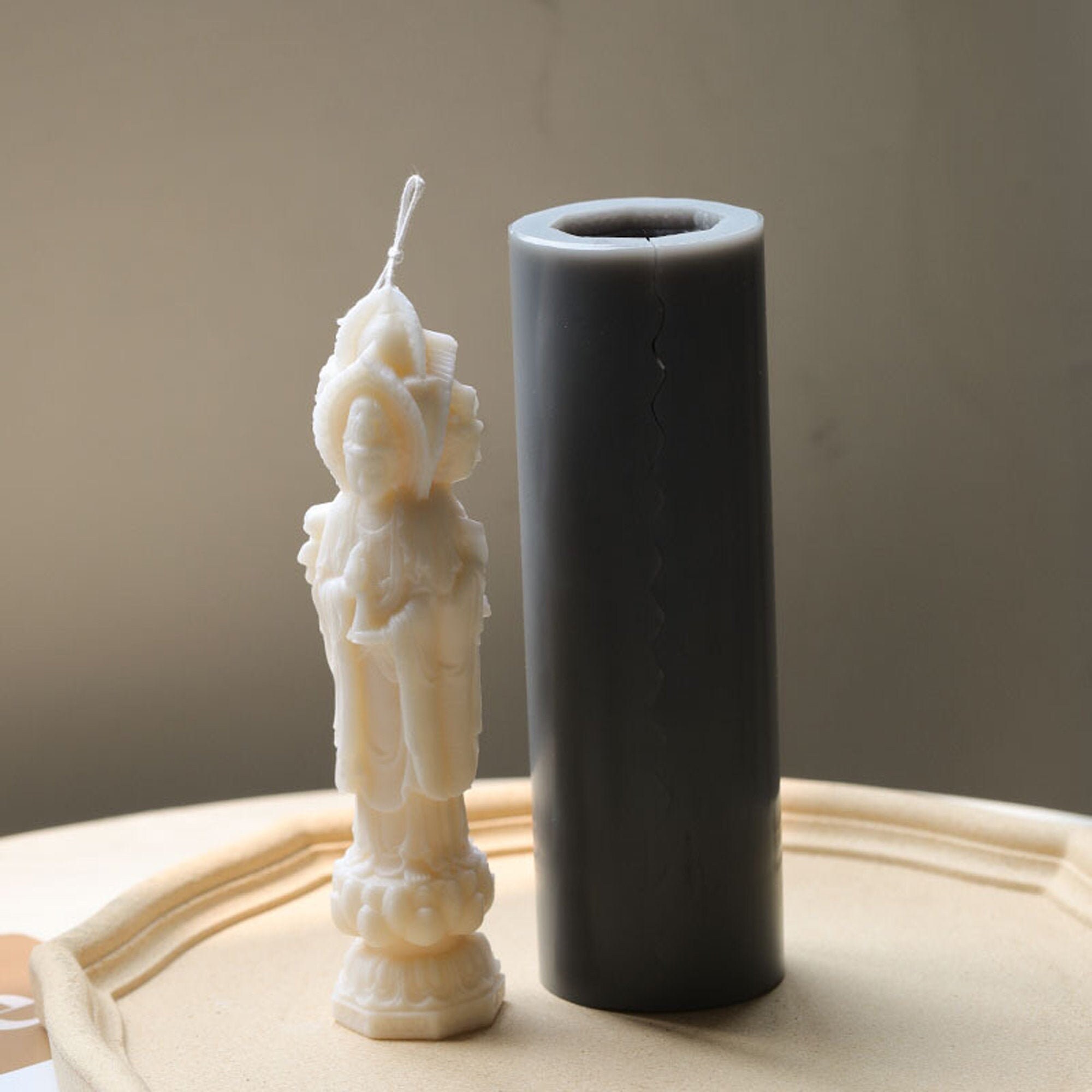 Threefaced Buddha Candle Mold Guanyin Buddha Worship Candle Etsy