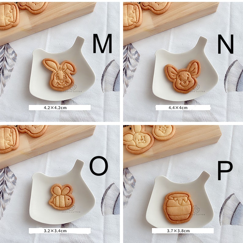 16 types Cute Cartoon Pooh Butter Animal Cookie Mold,Cookie Cutter Cake Mold,Fondant Decorating Cutter,Paste Tools Cupcake Cake Accessories