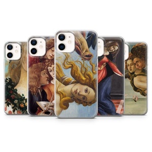 Botticelli Art Phone Case Cover fit for iPhone 16, 15, 14, 13, 12, 11, SE, XR, Pixel 9, 8 Pro, 7A, 7, 6, Samsung S25, S24, S23, S22, S21