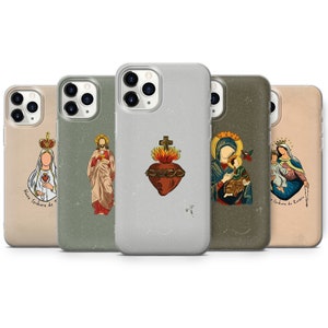 Christianity Art Phone Case Religious Cover für iPhone 16, 15, 14, 13, 12, 11, SE, X, Pixel 9, 8, 8A, 7, 6, Samsung S25, 24, S23, S22, S21