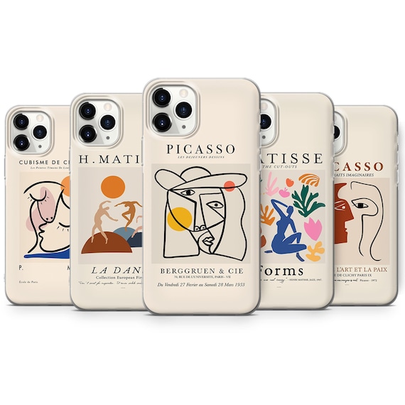 Art Selection Phone Case Cubism Cover for iPhone 14, 13, 12, 11, SE, XR, XS, X, 8, Pixel 7A, 7, 6, 6 Pro, Samsung S23, S22, S21, S20, A54