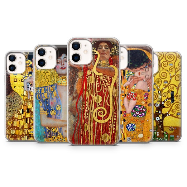 Gustav Klimt Handyhülle Fine Art Cover für iPhone 15, 14, 13, 12, 11, SE, XR, XS, 8, Pixel 8 Pro, 8, 7A, 7, 6, Samsung S24, S23, S22, S21