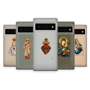 Christianity Art Phone Case Religious Cover for Google Pixel 9, 9XL, 8 , 8A, 8, 7A, 7,  7 Pro,  6, 6 Pro, iPhone 16, 15, 14, 13, 12, Samsung