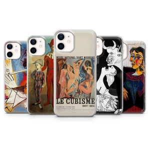 Custodia per telefono Picasso Art Cubism Painting Cover per iPhone 16, 15, 14, 13, 12, 11, X, Pixel 9, 8A, 7A, 7, 6, Samsung S25, S24, S23, S22, S21