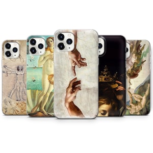 Custodia per telefono rinascimentale Da Vinci Art Cover per iPhone 16, 15, 14, 13, 12, 11, SE, X, Pixel 9, 8, 8A, 7, 6, Samsung S25, 24, S23, S22, S21