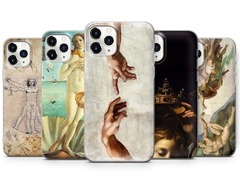 Renaissance Phone Case Da Vinci Art Cover for iPhone 14, 13, 12, 11, SE, XR, XS, X, 8, Pixel 6, Samsung S23, S22, S21, S20, A40, A71, A51