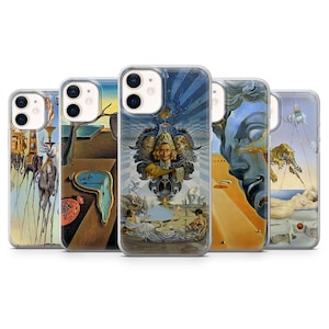 Custodia per telefono Salvador Dali Art per iPhone 16, 15, 14, 13, 12, 11, SE, X, Pixel 9, 8, 8Pro, 7, 6, Samsung S25, 24, S23, S22, S21, A15