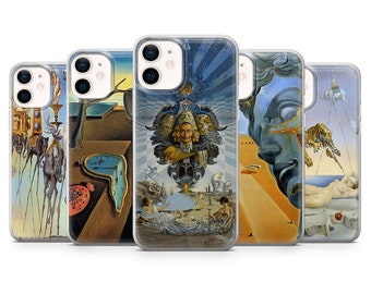Salvador Dali Art Phone Case Cover for iPhone 17, 16, 15, 14, 13, 12, 11, SE, Pixel 10, 9, 8, 7, 6, Samsung S25, S24,  S23, S22, S21, A15