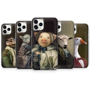 Animal Painting Phone Case Art Cover for iPhone 15, 14, 13, 12, 11, SE, XR, XS, 8, Pixel 8 Pro, 8, 7A, 7, 6, Samsung  S24, S23, S22, S21