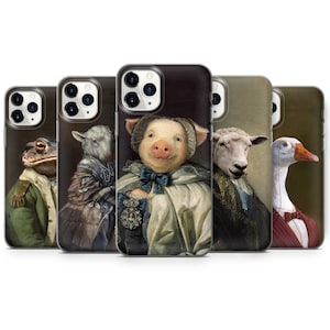 Animal Painting Phone Case Art Cover for iPhone 15, 14, 13, 12, 11, SE, XR, XS, 8, Pixel 8 Pro, 8, 7A, 7, 6, Samsung  S24, S23, S22, S21